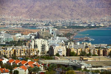 Eilat, İsrail - havadan görünümü