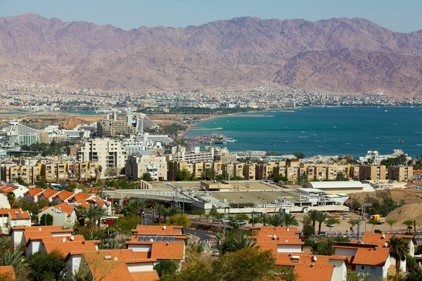 Eilat, İsrail - havadan görünümü — Stok fotoğraf