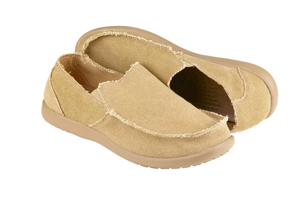 Moderna mens loafers över vit bakgrund — Stockfoto