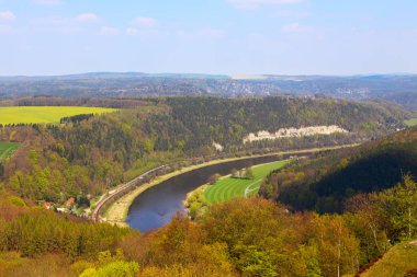 Konigstein kale, Saksonya (Almanya Elbe Nehri)