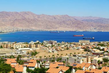 Eilat, İsrail hava panoramik