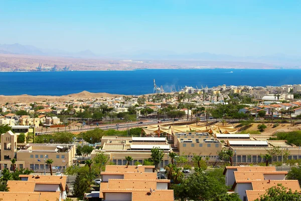 Eilat, İsrail havadan görünümü — Stok fotoğraf