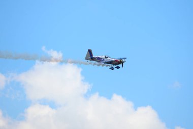 BUDAPEST, HUNGARY - 23 Haziran 2018: Macaristan 'ın başkenti Budapeşte' de düzenlenen Red Bull Dünya Yarış Şampiyonası