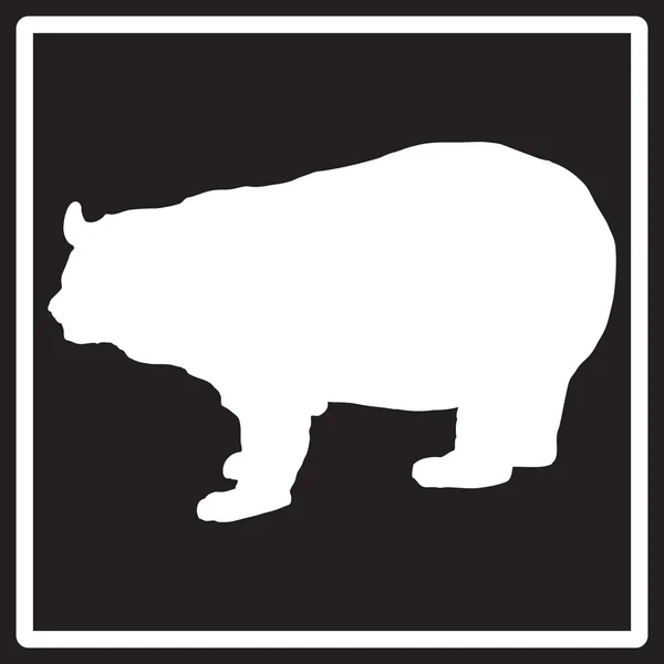 Ícone de urso simples — Vetor de Stock