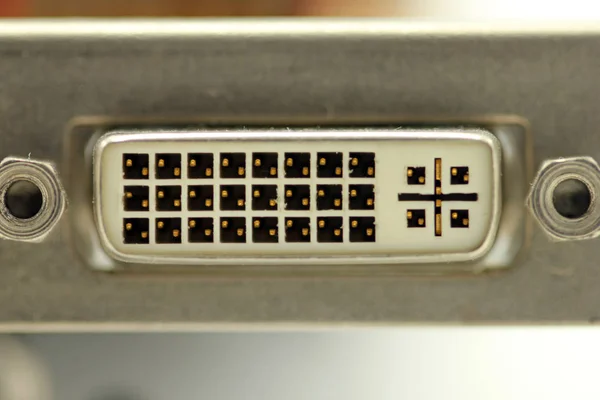 Close up of DVI digital port