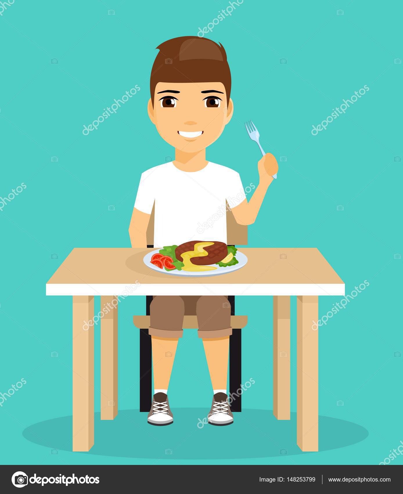 Gente desayunando imágenes de stock de arte vectorial | Depositphotos Gente desayunando imágenes de stock de arte vectorial | Depositphotos
