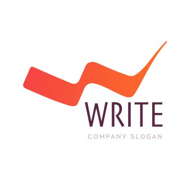 Mektup w Logo vektör.