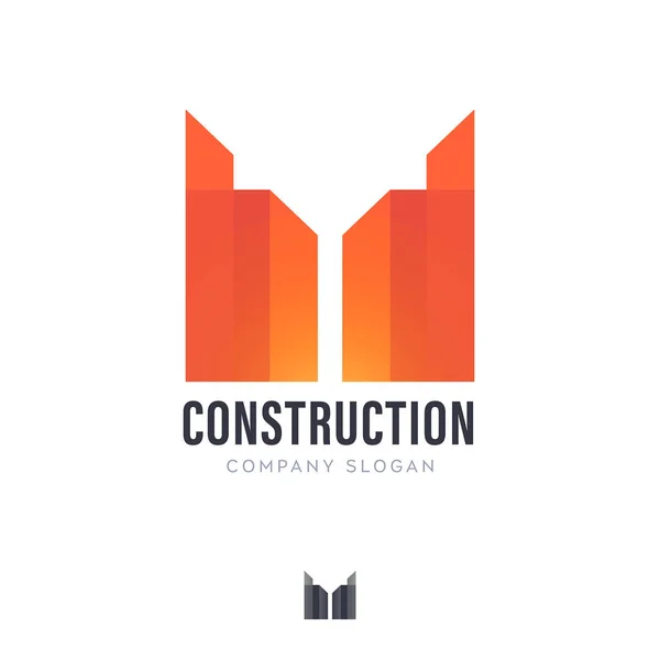Κτίριο κατασκευής λογότυπο — Διανυσματικό Αρχείο