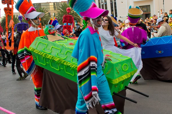 Den mrtvých Parade v Mexico city. — Stock fotografie