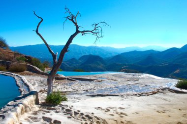Hierve el Agua in the Central Valleys of Oaxaca. Mexico clipart