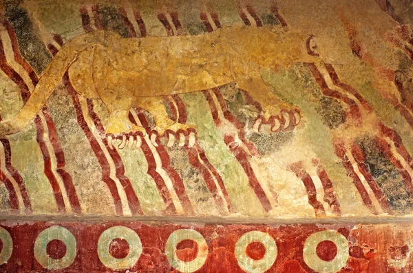 Fresco with puma (Mural del Puma) — Stok fotoğraf
