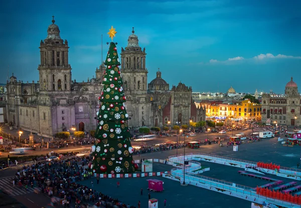 Decoraciones de árboles de Navidad en Zócalo —  Fotos de Stock