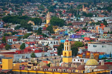 Cholula Puebla'deki / daki havadan görünümü