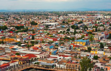 Cholula Puebla'deki / daki havadan görünümü