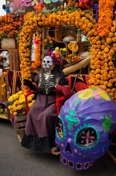 Dag van de dode parade in Mexico-stad. — Stockfoto