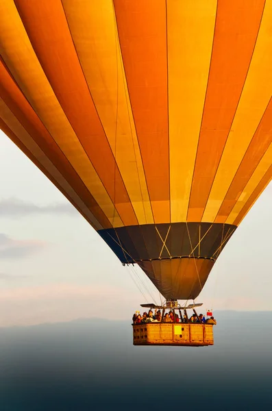 Hot air balloon in sky in Cappadocia — Stock Photo, Image