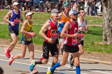 Boston'da yıllık marathon  