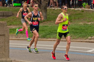 Boston'da yıllık marathon  