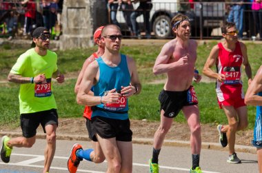 Boston'da yıllık marathon  