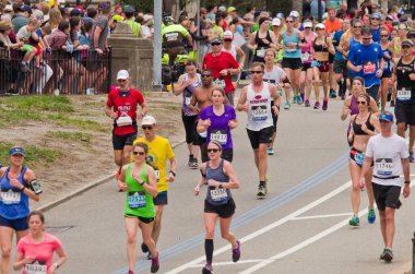 Boston'da yıllık marathon  