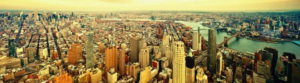 Pohled shora na panorama New Yorku — Stock fotografie