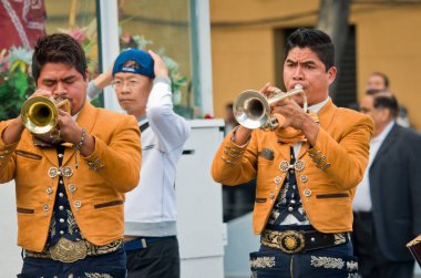 Mariachi band play mexican music  clipart