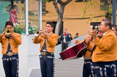 Mariachi band play mexican music  clipart