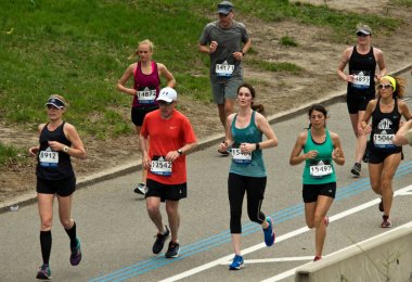 Boston'da yıllık marathon