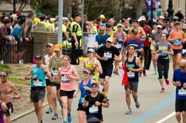 Boston'da yıllık marathon