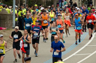 Boston'da yıllık marathon