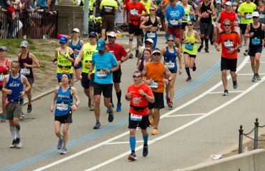 Boston'da yıllık marathon