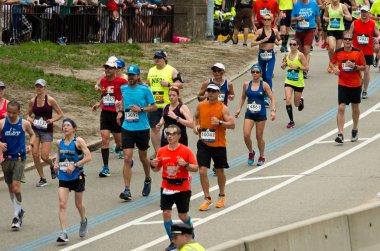 Boston'da yıllık marathon