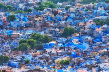 Jodhpur (mavi şehir görünümünü)