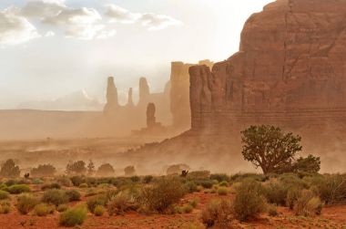  Anıt Vadisi. Navajo kabile park, Amerika. 