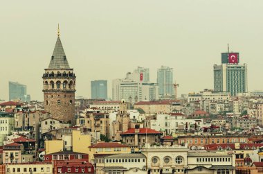 Cityscape with Galata Tower  clipart