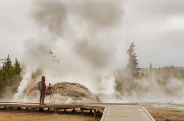 Grotto Şofben Erüpsiyonu Yellowstone Milli Parkı, ABD