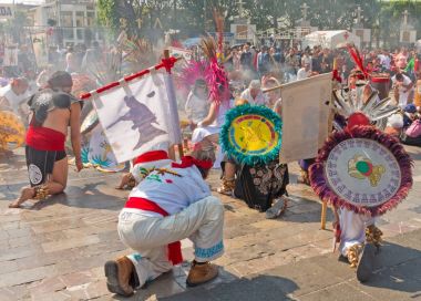 Virgin Guadalupe Mexico City'de bayram günü
