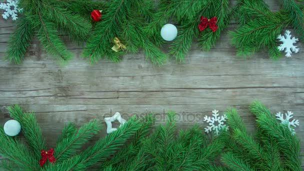 Parar animação movimento de letras Feliz Natal , — Vídeo de Stock