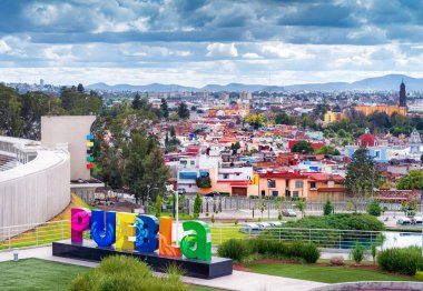 Downtown Puebla city clipart