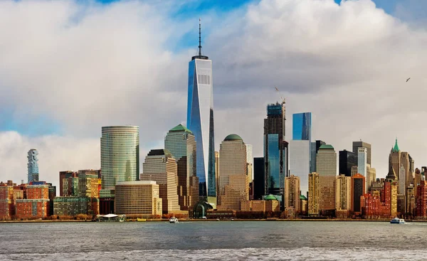 美国纽约市中心曼哈顿地平线 — 图库照片