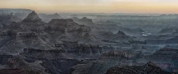 Piękny Wschód Słońca Grand Canyon Stany Zjednoczone Ameryki Panoramiczny Widok — Zdjęcie stockowe
