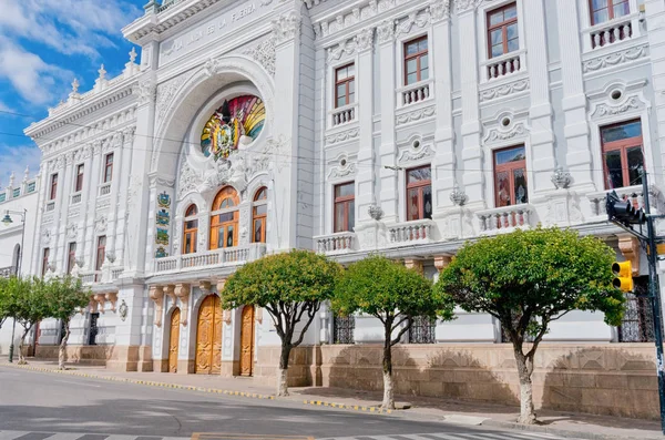 Sucre Bolívia Março 2015 Palácio Governorship Chuquisaca Praça Plaza Mayo — Fotografia de Stock