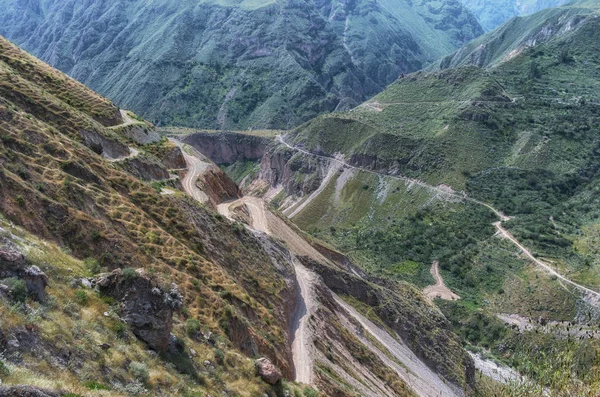 Pohled Kaňon Colca Peru — Stock fotografie