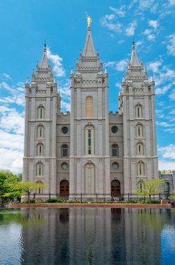 Salt Lake City, Amerika Birleşik Devletleri - 19 Mayıs 2017: Tuz Gölü Tapınağı bir Tapınağı, Church of İsa İsa of Latter-day Saints (Lds kilise) Salt Lake City, Utah, ABD olduğunu