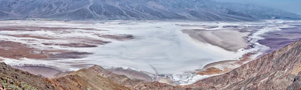 Panoramautsikt Över Badwater Death Valley National Park Kalifornien Usa — Stockfoto