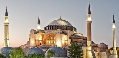 Ayasofya'nın sırasında günbatımı, Istanbul, Türkiye