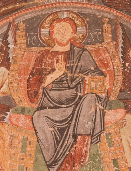 Cappadocia Turkey April 2016 Church Early Orthodox Christian Fresco Rose — Stock Photo, Image