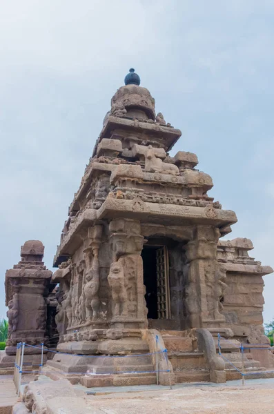 Brzeg Świątyni Mamallapuram Tamil Nadu Indie — Zdjęcie stockowe