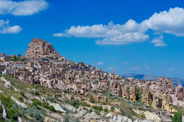 Θέα Από Κάστρο Του Uchisar Στην Καππαδοκία Τουρκία — Φωτογραφία Αρχείου