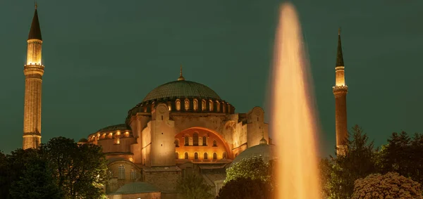 Hagia Sophia Során Naplemente Isztambul Törökország — Stock Fotó